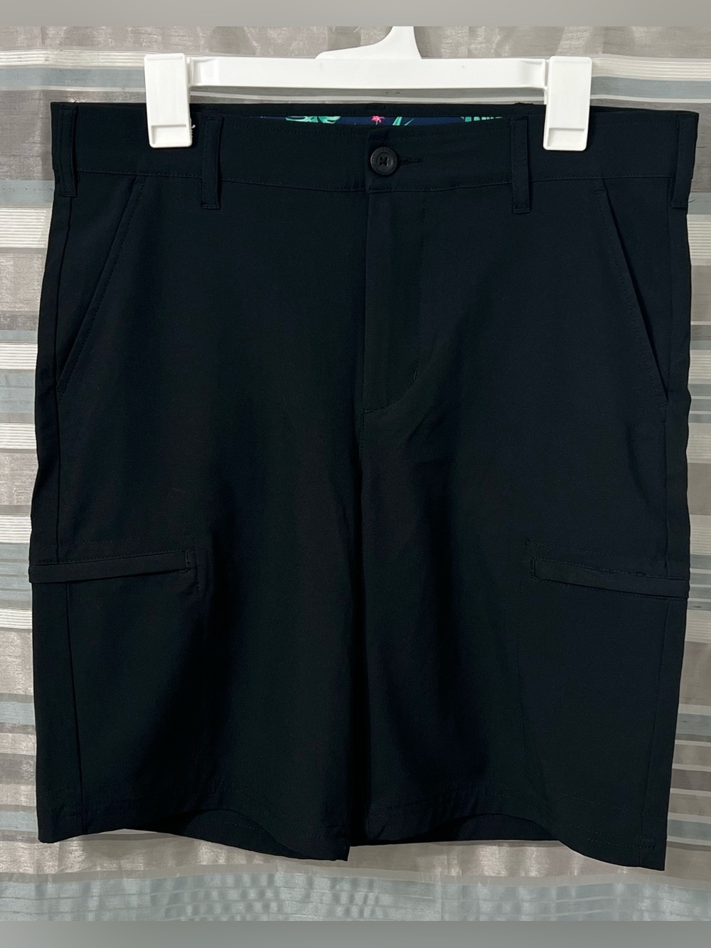BirdieBound Black Men's Cargo Performance Shorts